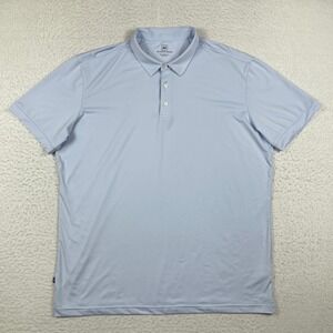 Mizzen+Main Polo Shirt Mens XXL Light Blue Performance Golf Preppy Vacation